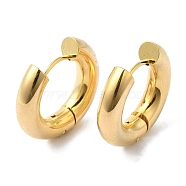 Brass Huggie Hoop Earrings, Real 18K Gold Plated, 22.5mm(EJEW-P228-05A-G)