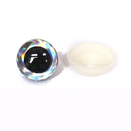Half Round ABS Plastic Doll Craft Eyes, Safety Eyes, with Spacer, Silver, 20mm(PW-WG10432-10)