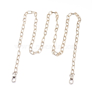 Aluminum Paperclip Chains Bag Straps, Wallet Chains, with Alloy Swivel Clasps, for Replacement Shoulder Bag Accessories, Light Gold, 46.45 inch(118cm)(AJEW-BA00003)