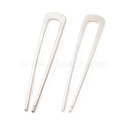 Alloy Hair Forks, U-shaped, Platinum, 99x19x1.5mm(OHAR-B002-01P)