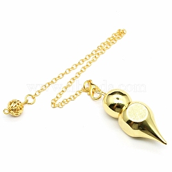 Brass Dowsing Pendulum Big Pendants, Cone Charm, Golden, 230mm(PW-WG35883-01)