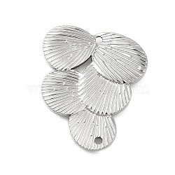 304 Stainless Steel Connectors Charms, Leaf Link, Stainless Steel Color, 23.5x20x1.5mm, Hole: 1.2mm(STAS-D192-09P)