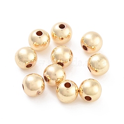 Rack Plating Brass Beads, Cadmium Free & Lead Free, Round, Golden, 7.8x7mm, Hole: 2mm(KK-WH0034-02K-G01)