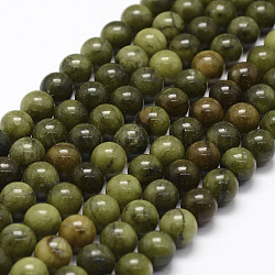 Natural Chinese Jade Beads Strands, TaiWan Jade, Round, 4mm, Hole: 1mm, about 90pcs/strand, 15.4 inch(X-G-F363-4mm)
