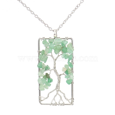 Tree of Life Green Aventurine Necklaces
