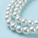 White Glass Pearl Round Loose Beads For Jewelry Necklace Craft Making(X-HY-8D-B01)-4