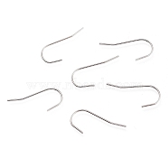 304 Stainless Steel Earring Hooks, Ear Wire, Stainless Steel Color, 21x10mm, 22 Gauge, Pin: 0.6mm(STAS-O137-26P-B)