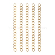 304 Stainless Steel Chain Extenders, Real 18K Gold Plated, 47~53x3mm(X-STAS-E104-42G)