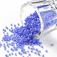 TOHO Hexagon Beads, Japanese Seed Beads, 15/0 Two Cut Glass Seed Beads, (48L) Opaque Periwinkle, 15/0, 1.5x1.5x1.5mm, Hole: 0.5mm, about 170000pcs/bag(SEED-T2CUT-15-48L)