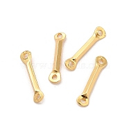 201 Stainless Steel Links Connectors, Bar Links, Golden, 11x1.3x1.3mm, Hole: 0.9mm(STAS-B011-03G)