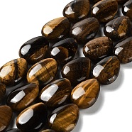 Natural Teardrop Tiger Eye Beads Strands, 17.5~18x13x6mm, Hole: 1.2mm, about 22pcs/strand, 15.24 inch(38.7cm)(G-L242-26)