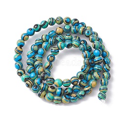 Synthetic Malachite Beads Strands, Dyed, Round, Sky Blue, 4mm, Hole: 0.6mm, about 95pcs/strand, 14.76''(37.5cm)(G-YW0001-55A)