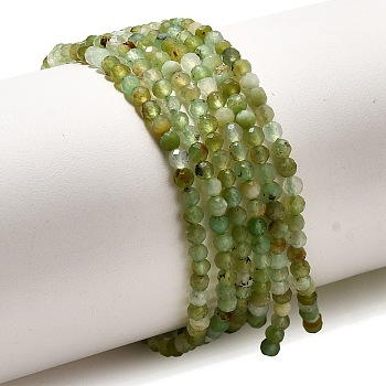 Natural Chrysoprase Beads Strands, Faceted, Round, 2mm, Hole: 0.5mm, about 186pcs/strand, 15.43~15.47''(39.2~39.3cm)