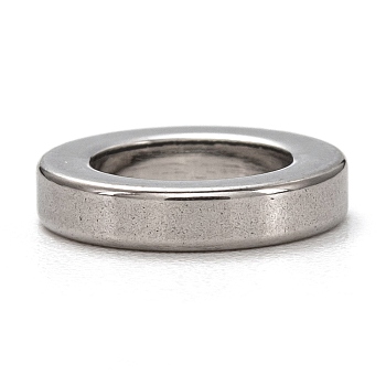 201 Stainless Steel Spacer Beads, Round Ring Shape, Stainless Steel Color, 10x2mm, Hole: 6.5mm