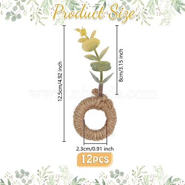 12Pcs Plastic Artificial Napkin Rings(AJEW-OC00036)-2