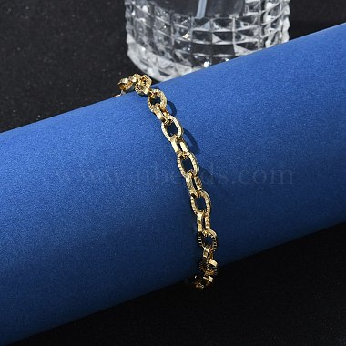 Brass Cable Chain Bracelets(BJEW-H537-13G)-4