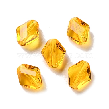 Goldenrod Rhombus K9 Glass Beads