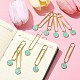 Flat Round with Number 0~9 Alloy Enamel Pendant Bookmarks(AJEW-JK00303)-2