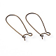 Antique Bronze Plated Brass Hoop Earrings Findings Kidney Ear Wires Making Findings(X-EC221-NFAB)-1