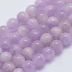 Natural Kunzite Beads Strands, Spodumene Beads, Round, Grade A+, 6~6.5mm, Hole: 1mm, about 58pcs/strand, 38cm(G-L478-14-6mm)