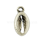 Tibetan Style Alloy Lip Charms, Cadmium Free & Lead Free, Antique Silver, 17x8x3mm, Hole: 2mm, about 790pcs/1000g(TIBEP-0375-AS-LF)