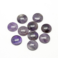 Natural Amethyst Cabochons, Half Round/Dome, 8x4mm(G-R416-8mm-30)