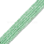 Natural Glass Beads Strands, Faceted, Round, Spring Green, 3mm, Hole: 0.6mm, about 113pcs/strand, 15.24~15.43 inch(38.7~39.2cm)(G-M390-04B)