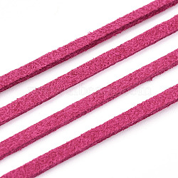 Faux Suede Cord, Faux Suede Lace, Camellia, 2.7x1.4mm, about 98.42 yards(90m)/roll(LW-R007-1047)