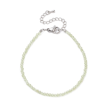 Natural Olive Quartz Round Beaded Bracelets, 7-1/4 inch(18.5cm)