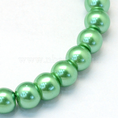 Baking Painted Pearlized Glass Pearl Round Bead Strands(HY-Q003-10mm-69)-2