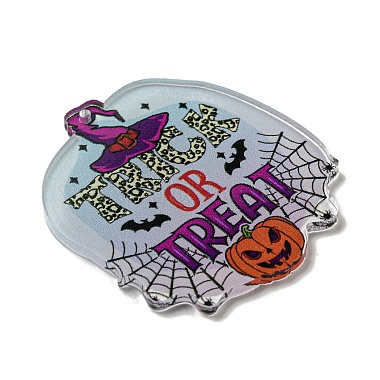 Halloween Printed Acrylic Pendants(OACR-P026-D08)-2