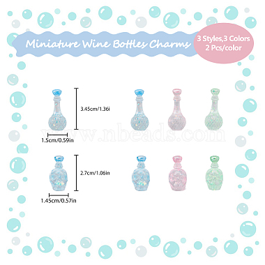 30Pcs 15 Styles Dummy Bottle Transparent Resin Cabochon(RESI-FH0001-52)-3