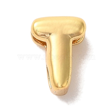 Real 18K Gold Plated Letter T Brass Charms