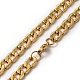 201 Stainless Steel Curb Chain Necklace & Rectangle Link Bracelet(SJEW-F220-02B)-3