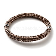 Aluminum Wire, Twisted Round, Camel, 1.6mm, about 16.40 Feet(5m)/Roll(ALUM-A004-02N)