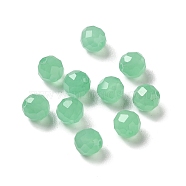 Glass Imitation Austrian Crystal Beads, Faceted, Round, Medium Aquamarine, 6mm, Hole: 1mm(GLAA-H024-17A-02)