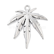 Tibetan Style Alloy Pendants, Leaf, 44x40.5x3.5mm, Hole: 3mm(FIND-U006-13AS-04)