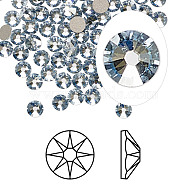 Austrian Crystal Rhinestone, 2088, Crystal Passions, Foil Back, Xirius Rose, 001 BLSH_Crystal Blue Shade, 6.32~6.5mm(X-2088-SS30-001BLSH(F))