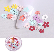 Paper Cabochons, Nail Art Decorations, Flower, Mixed Color(X-MRMJ-R067-06B)