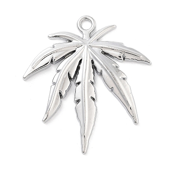 Tibetan Style Alloy Pendants, Leaf, 44x40.5x3.5mm, Hole: 3mm