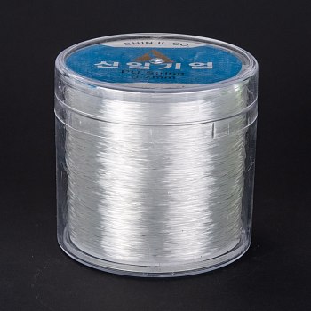 Korean Round Crystal Elastic Stretch Thread, for Bracelets Gemstone Jewelry Making Beading Craft, Clear, 0.7mm, about 196.85 yards(180m)/roll