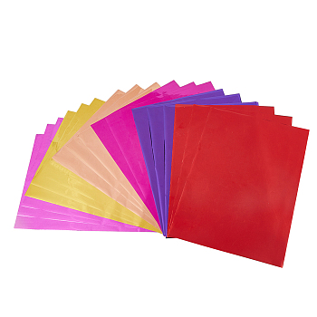 60Pcs 6 Colors A4 Hot Foil Stamping Paper, Mixed Color, 290~295x200~210x0.1mm, 10pcs/color