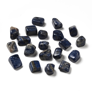 Natural Sodalite Beads, No Hole, Nuggets, Tumbled Stone, Healing Stones for 7 Chakras Balancing, Crystal Therapy, Meditation, Reiki, Vase Filler Gems, 16~36x12~30.5x3.5~25mm