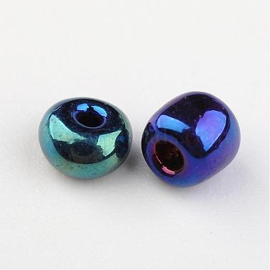 8/0 Electroplated Iris Round Glass Seed Beads(X-SEED-A009-3mm-605)-2