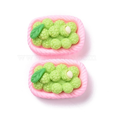 Lawn Green Fruit Resin Cabochons