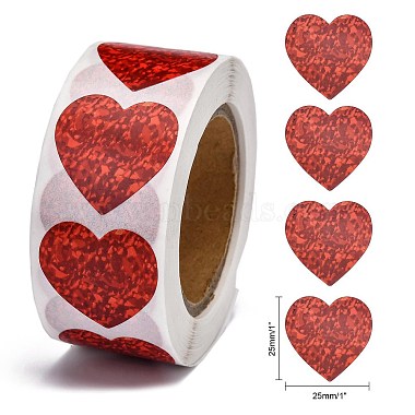 Heart Shaped Stickers Roll(X-DIY-K027-A05)-3