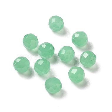 Medium Aquamarine Round K9 Glass Beads