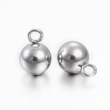 201 Stainless Steel Round Ball Charms(STAS-H376-33)-2