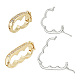 4Pcs 4 Styles Rack Plating Brass Micro Pave Clear Cubic Zirconia Twister Clasps(KK-OC0001-48)-1