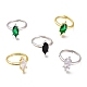 Brass Micro Pave Cubic Zirconia Solitaire Rings(RJEW-N031-07)-1